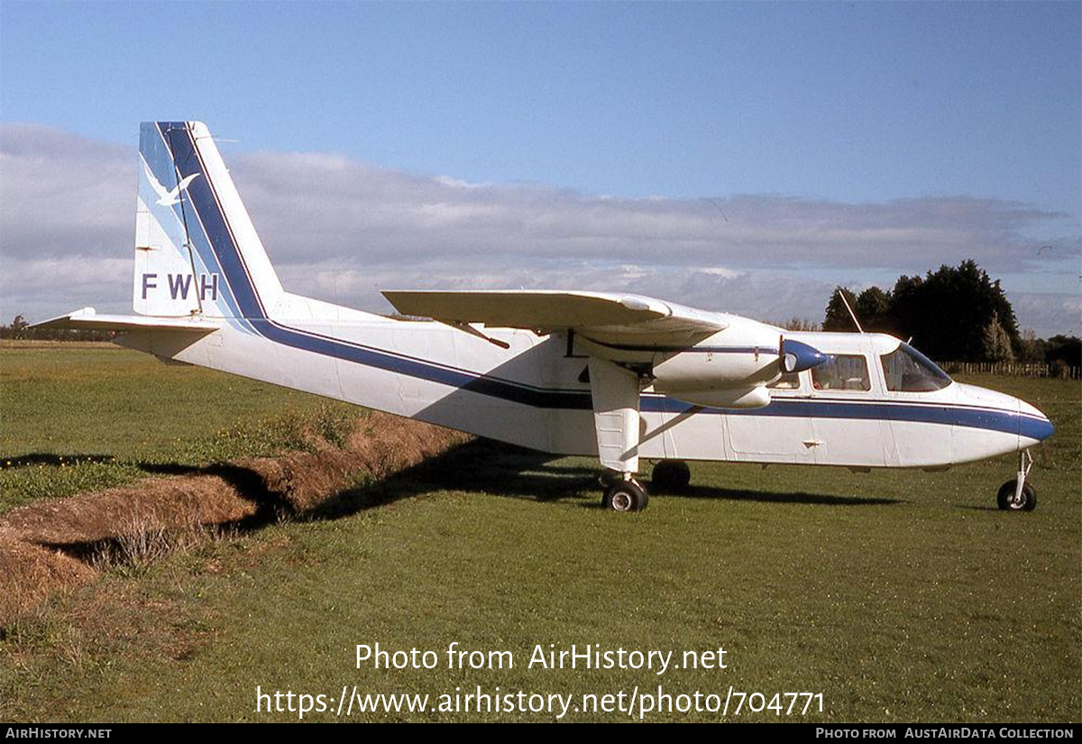 Aircraft Photo of ZK-FWH / FWH | Britten-Norman BN-2A-26 Islander | AirHistory.net #704771