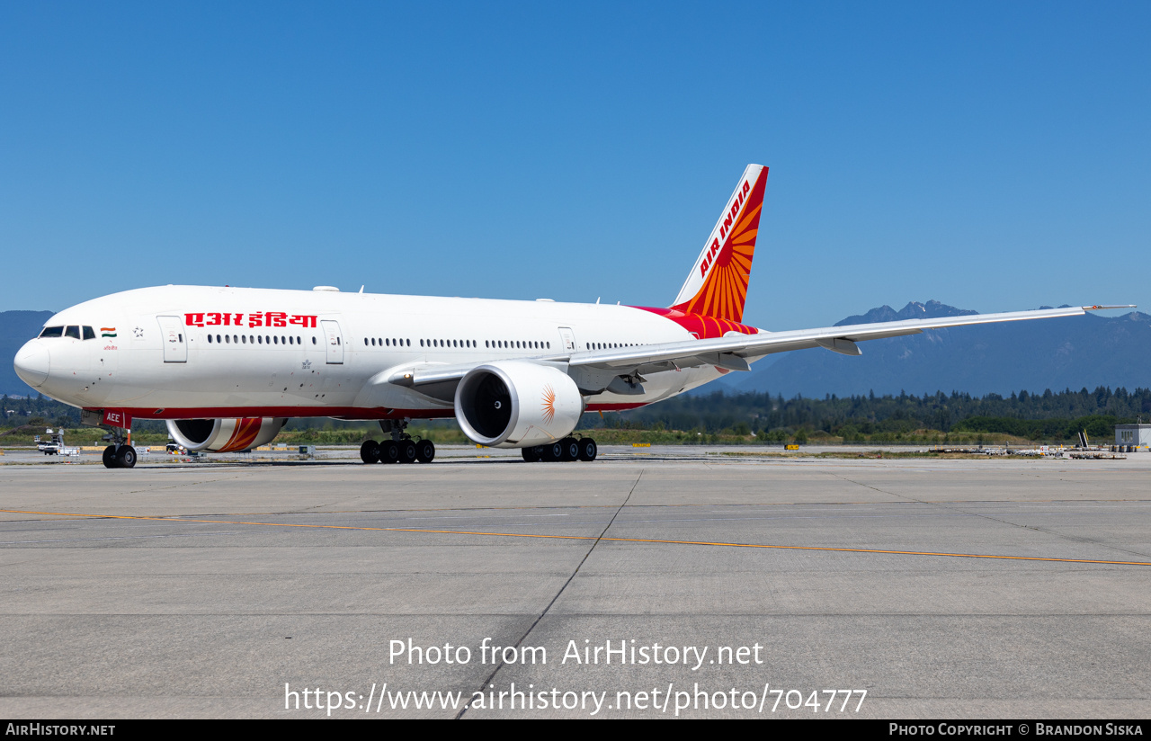 Aircraft Photo of VT-AEE | Boeing 777-232/LR | Air India | AirHistory.net #704777