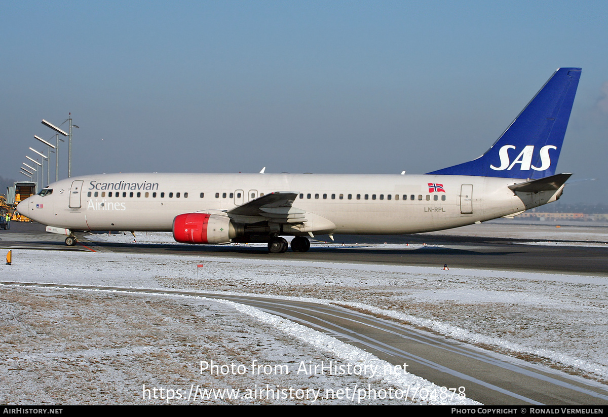 Aircraft Photo of LN-RPL | Boeing 737-883 | Scandinavian Airlines - SAS | AirHistory.net #704878