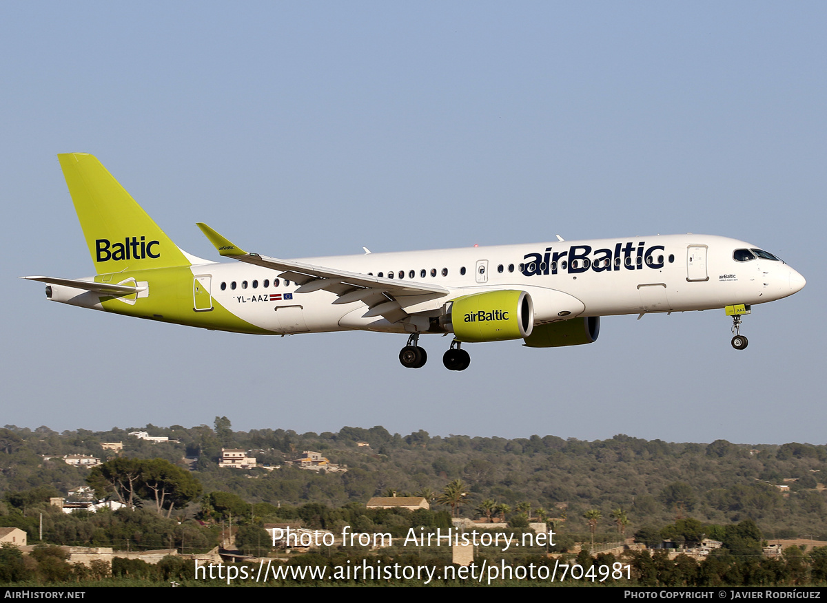 Aircraft Photo of YL-AAZ | Airbus A220-371 (BD-500-1A11) | AirBaltic | AirHistory.net #704981