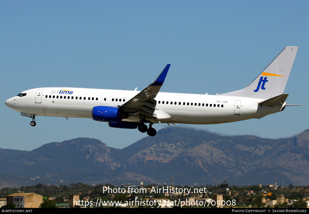 Aircraft Photo of OY-JZK | Boeing 737-86Q | Jettime | AirHistory.net #705008