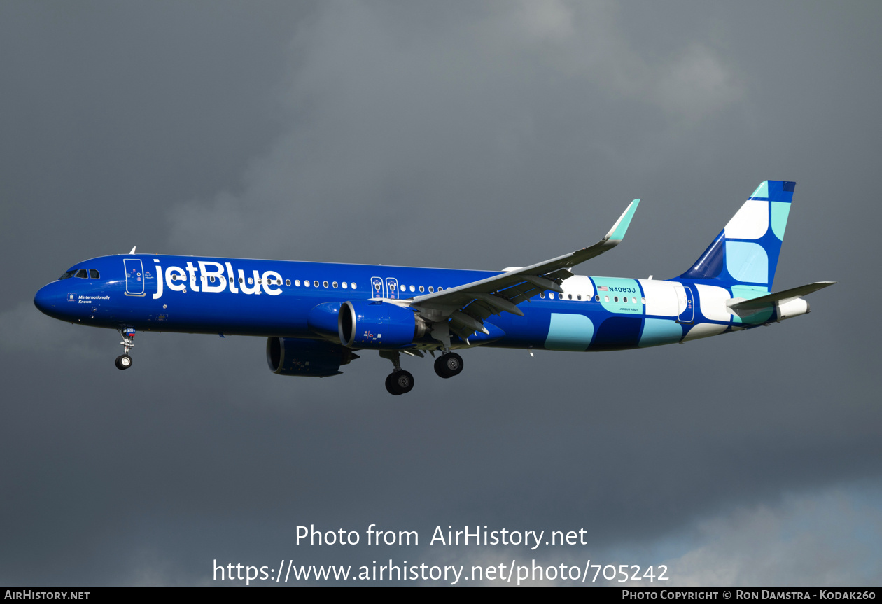 Aircraft Photo of N4083J | Airbus A321-271NX | JetBlue Airways | AirHistory.net #705242