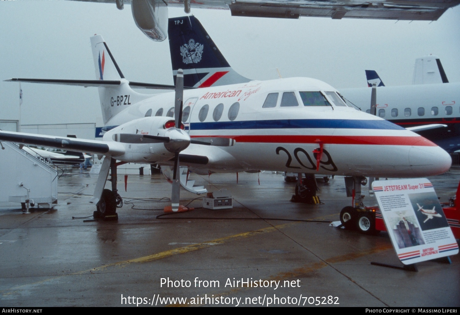 Aircraft Photo of G-BPZL | British Aerospace BAe-3201 Jetstream 32EP | American Eagle | AirHistory.net #705282