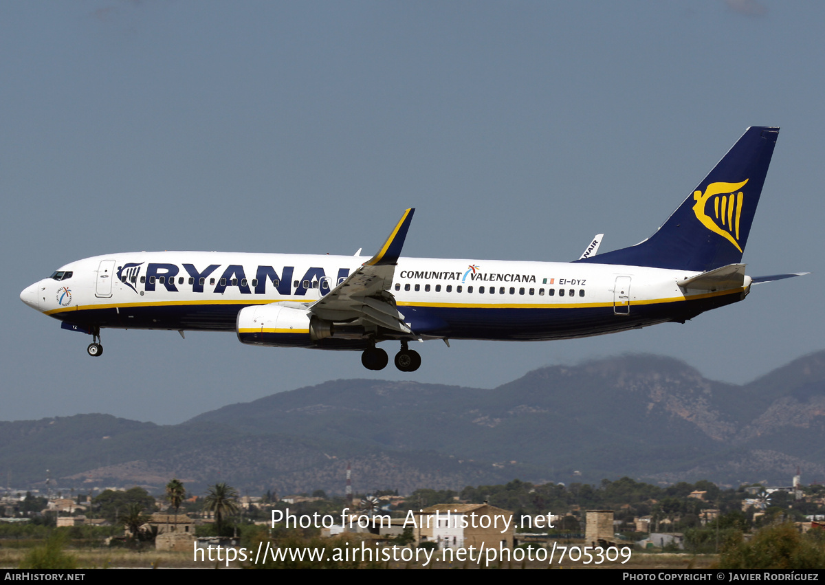 Aircraft Photo of EI-DYZ | Boeing 737-8AS | Ryanair | AirHistory.net #705309