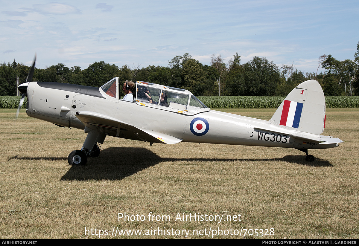 Aircraft Photo of D-EPAK / WG303 | De Havilland DHC-1 Chipmunk Mk22 | UK - Air Force | AirHistory.net #705328