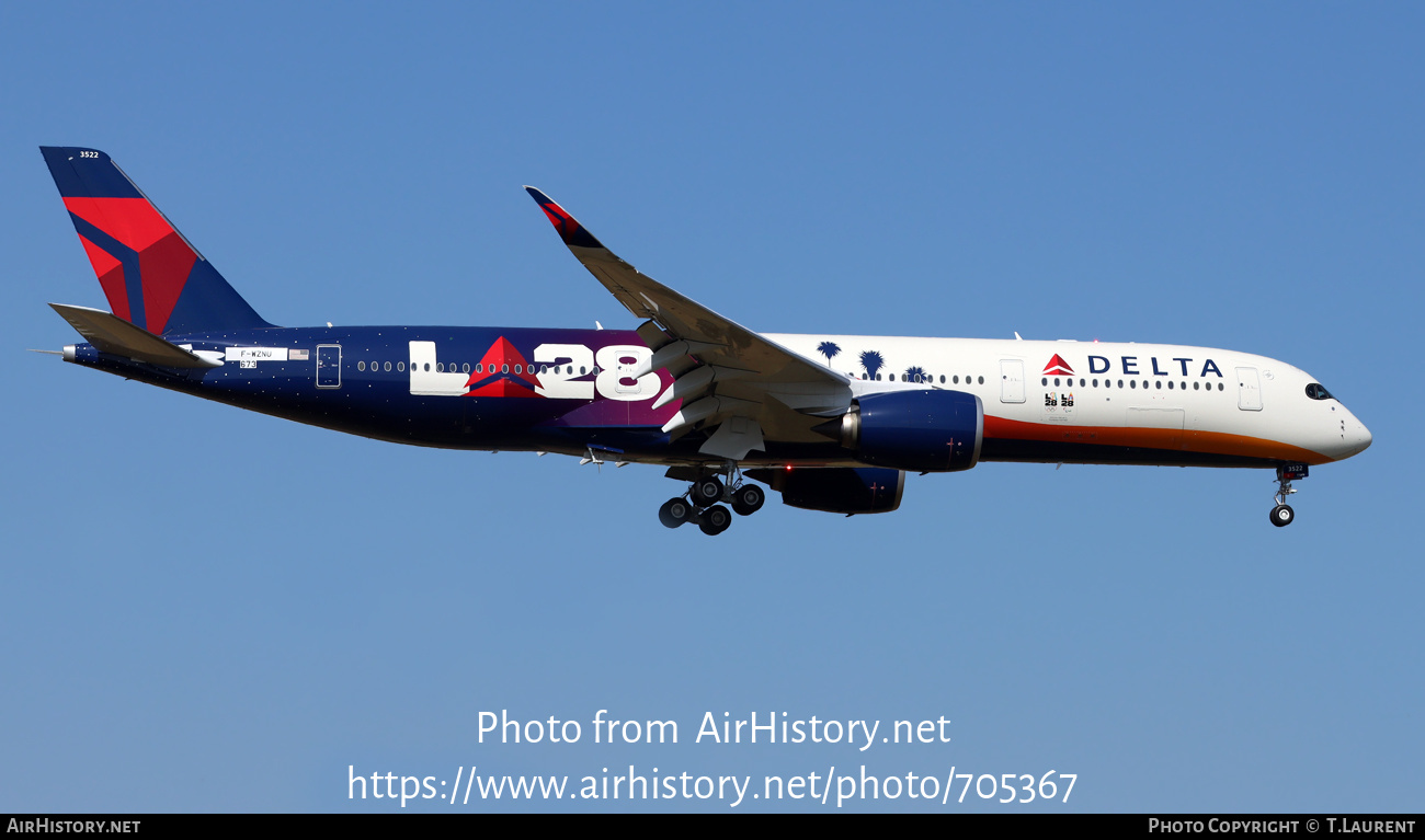 Aircraft Photo of F-WZNU | Airbus A350-941 | Delta Air Lines | AirHistory.net #705367