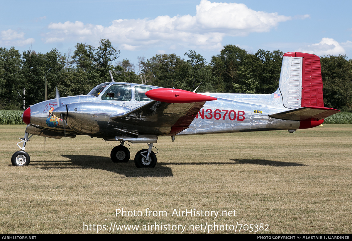 Aircraft Photo of N3670B | Beech B50 Twin Bonanza | AirHistory.net #705382