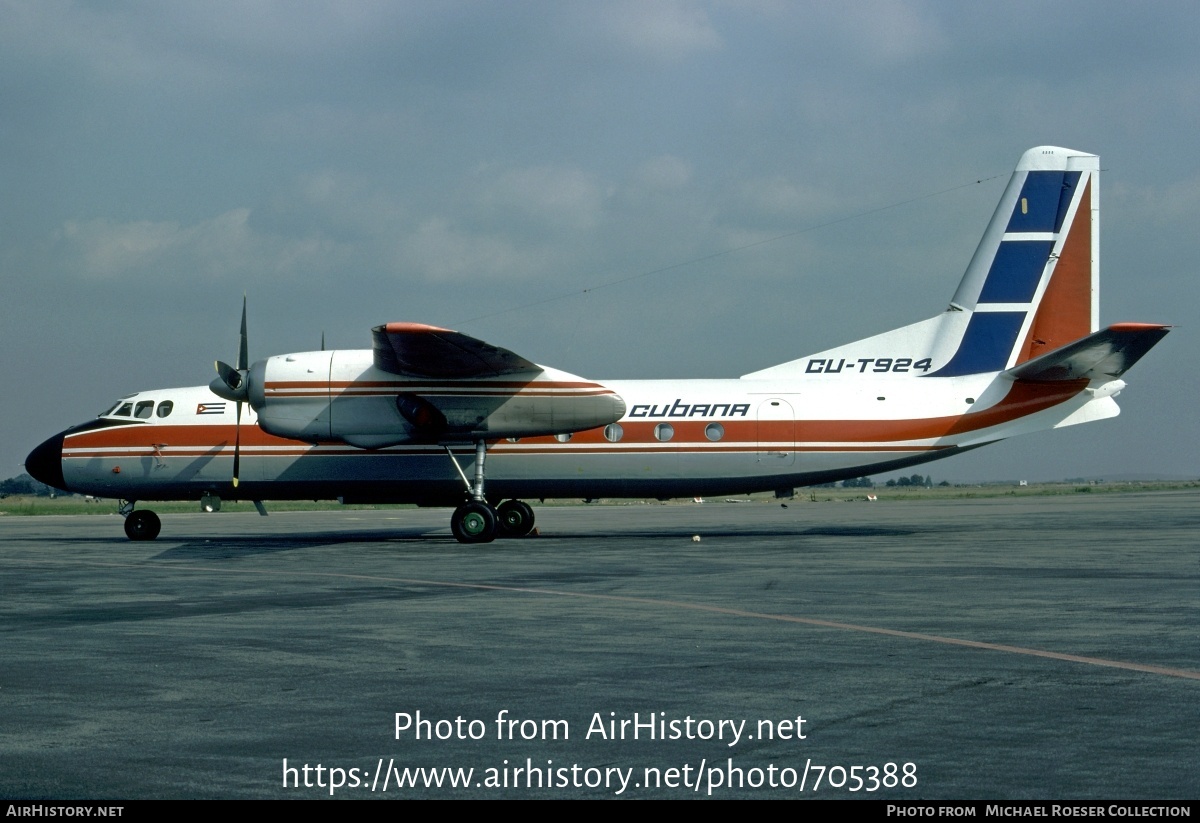 Aircraft Photo of CU-T924 | Antonov An-24RV | Cubana | AirHistory.net #705388