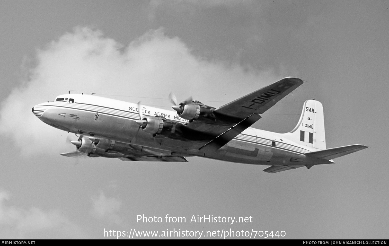 Aircraft Photo of I-DIMU | Douglas DC-6B | Società Aerea Mediterranea - SAM | AirHistory.net #705440