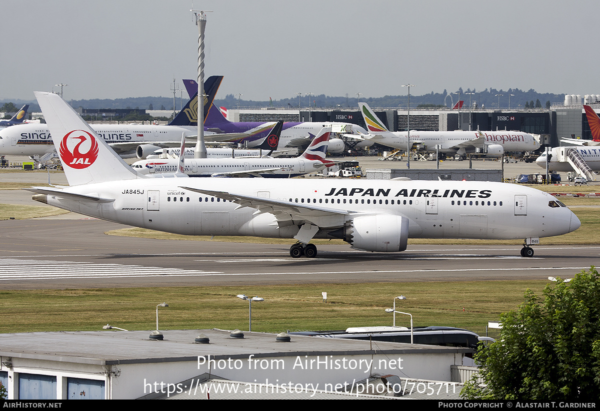 Aircraft Photo of JA845J | Boeing 787-8 Dreamliner | Japan Airlines - JAL | AirHistory.net #705711