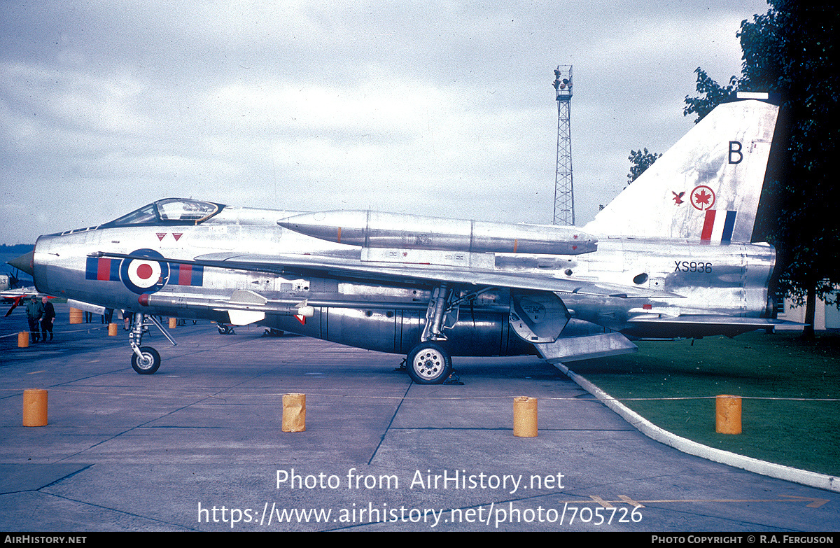 Aircraft Photo of XS936 | English Electric Lightning F6 | UK - Air Force | AirHistory.net #705726