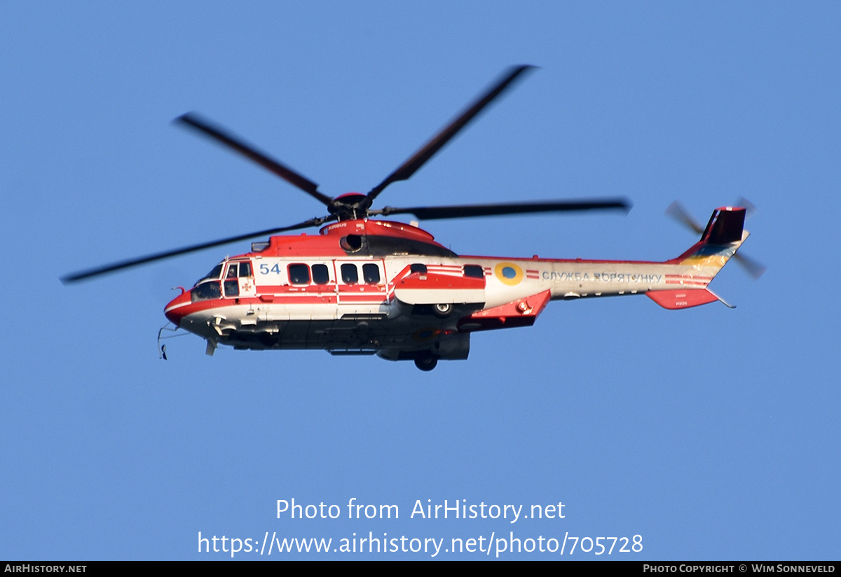 Aircraft Photo of 54 blue | Eurocopter EC-225LP Super Puma Mk2+ | Ukraine - Rescue Service | AirHistory.net #705728