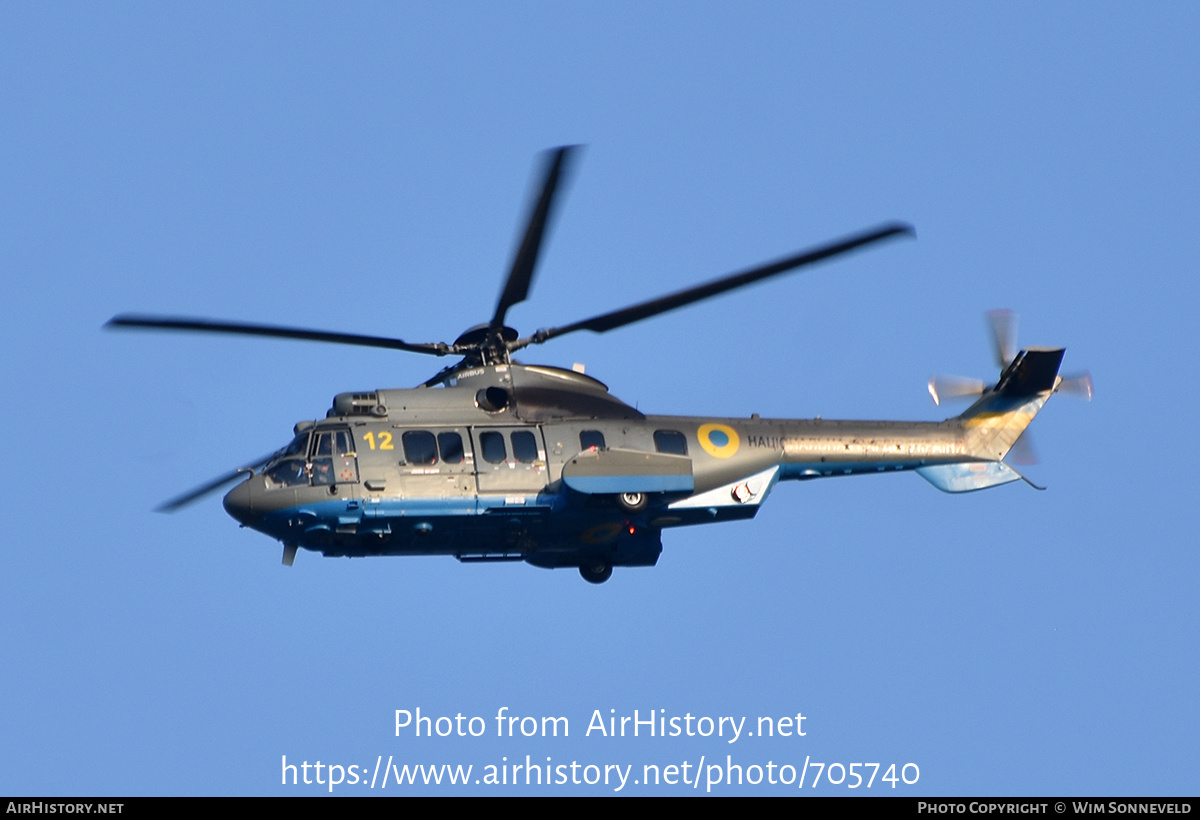 Aircraft Photo of 12 yellow | Eurocopter EC-225LP Super Puma Mk2+ | Ukraine - National Guard | AirHistory.net #705740