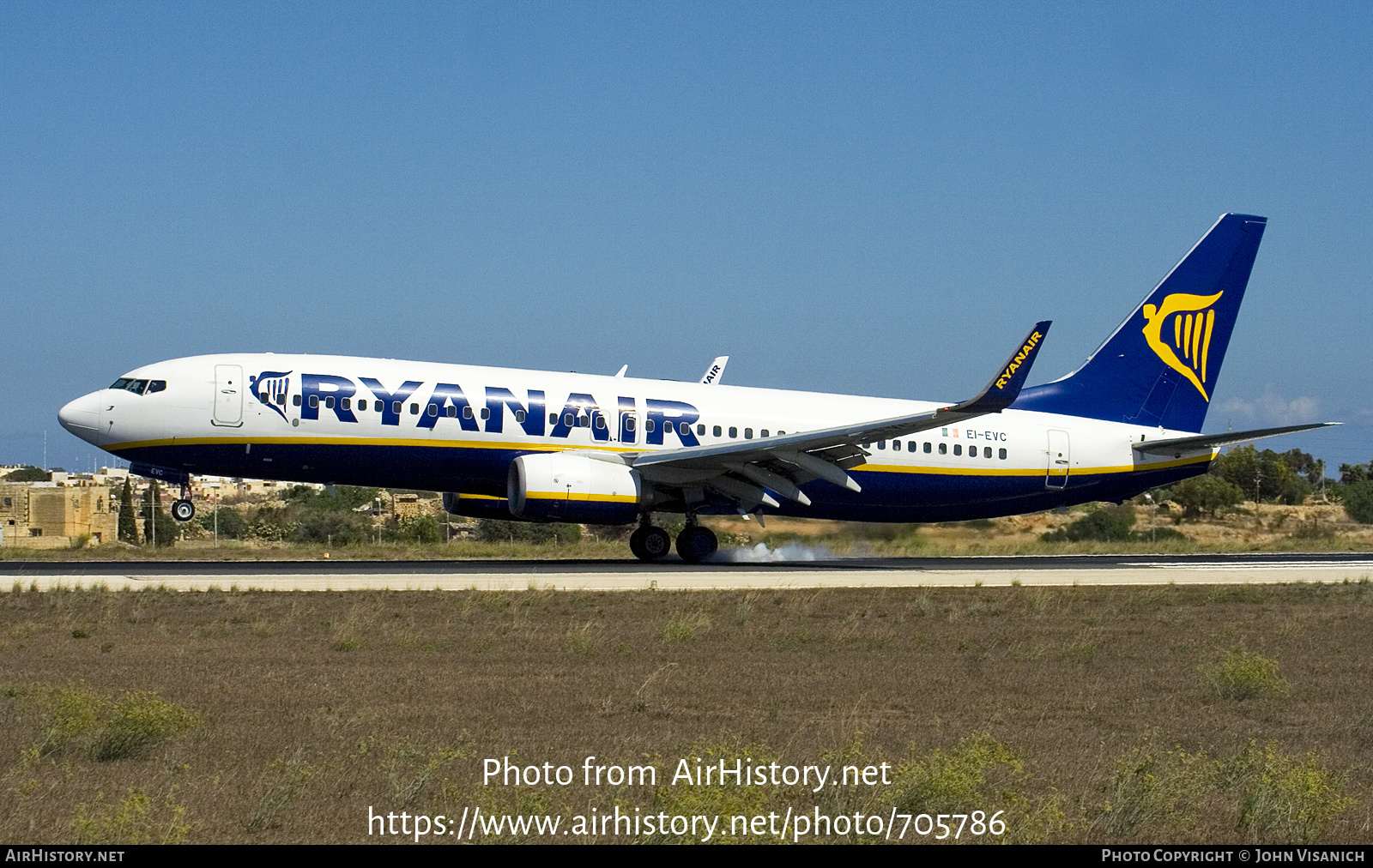 Aircraft Photo of EI-EVC | Boeing 737-8AS | Ryanair | AirHistory.net #705786