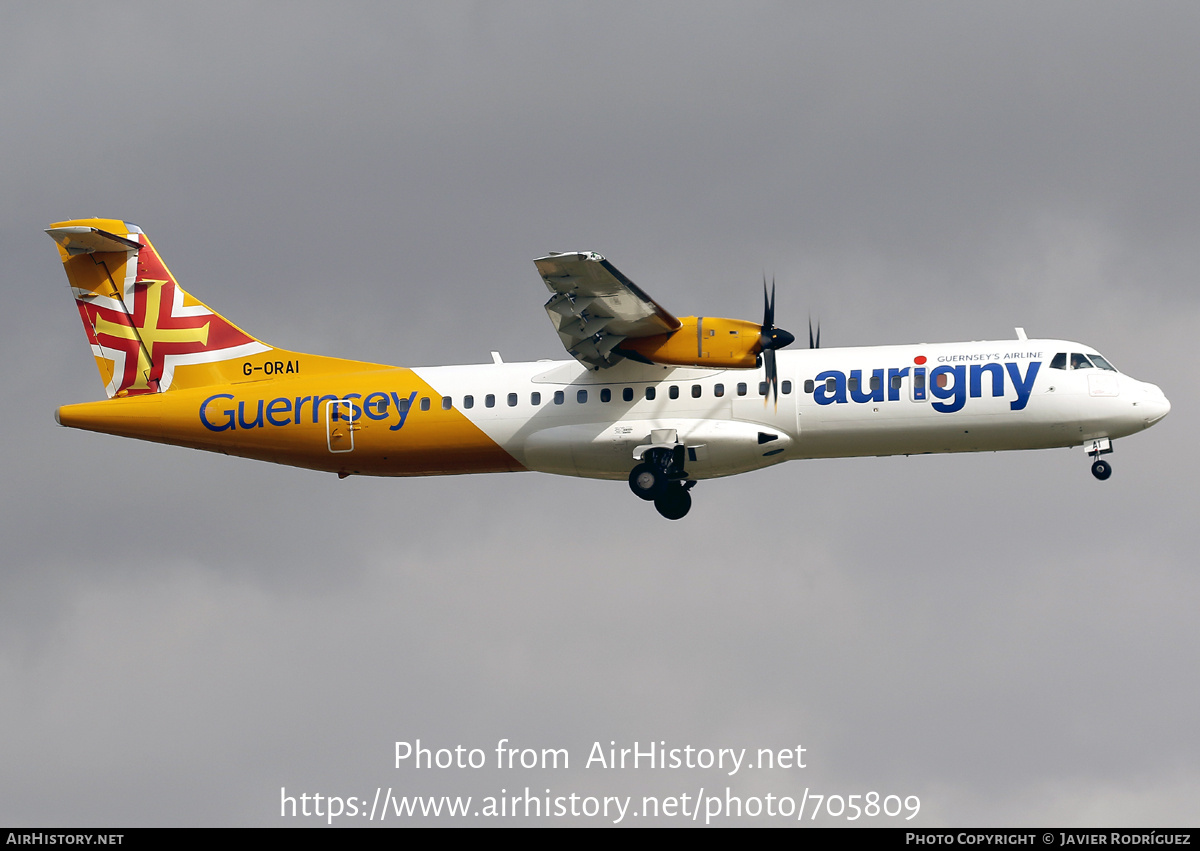 Aircraft Photo of G-ORAI | ATR ATR-72-600 (ATR-72-212A) | Aurigny Air Services | AirHistory.net #705809