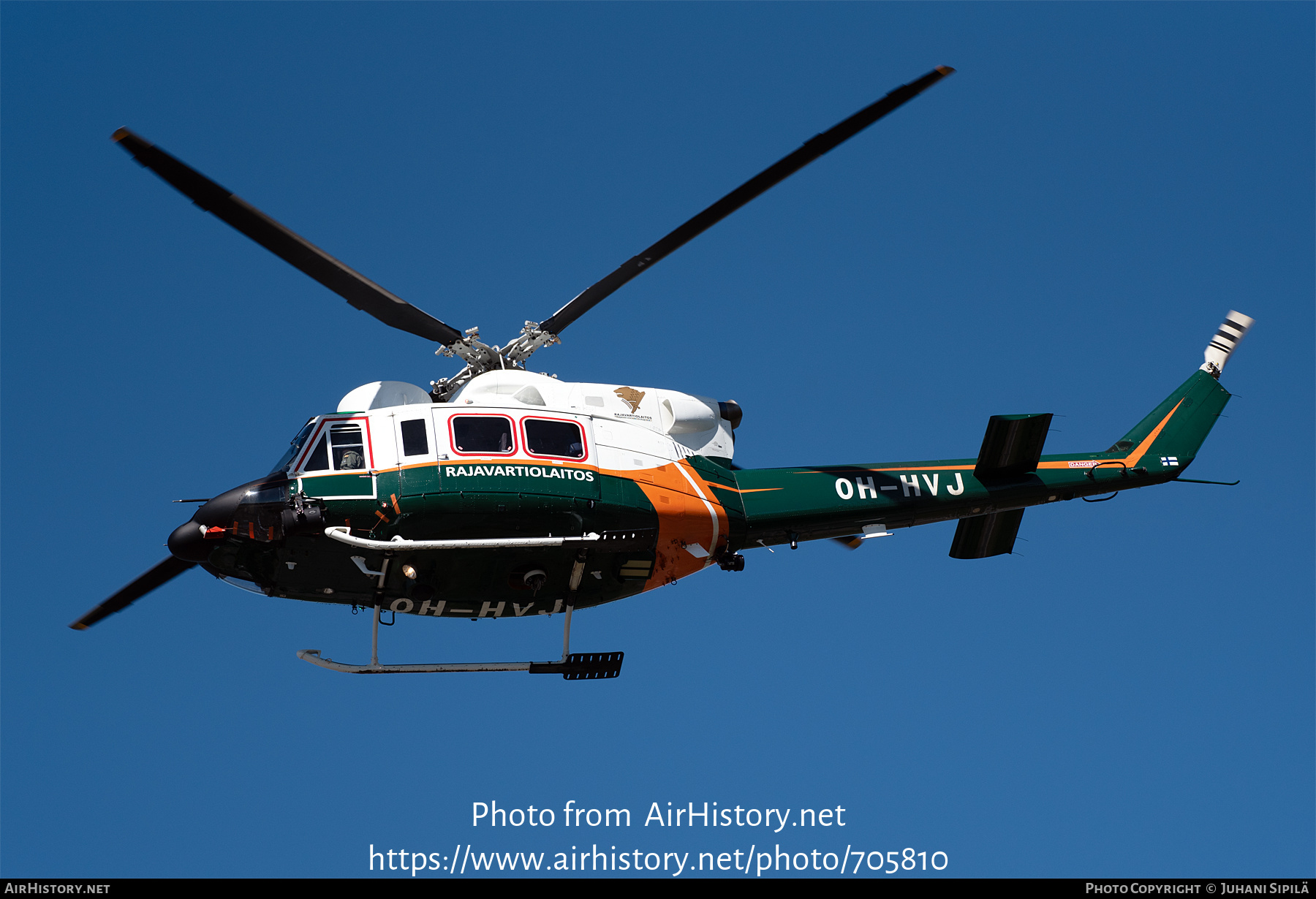 Aircraft Photo of OH-HVJ | Agusta AB-412EP Grifone | Rajavartiolaitos - Finnish Border Guard | AirHistory.net #705810