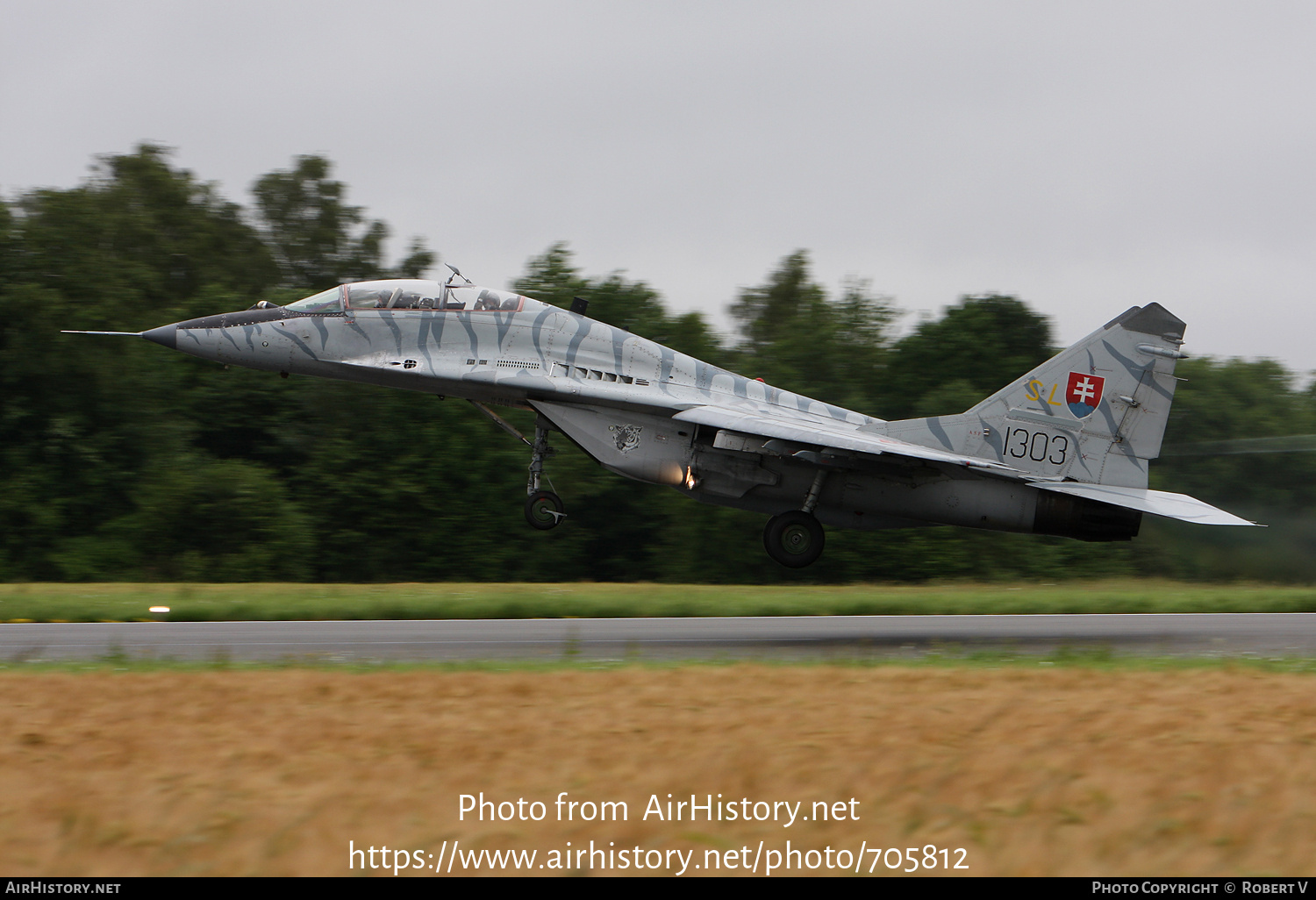 Aircraft Photo of 1303 | Mikoyan-Gurevich MiG-29UBS (9-51) | Slovakia - Air Force | AirHistory.net #705812