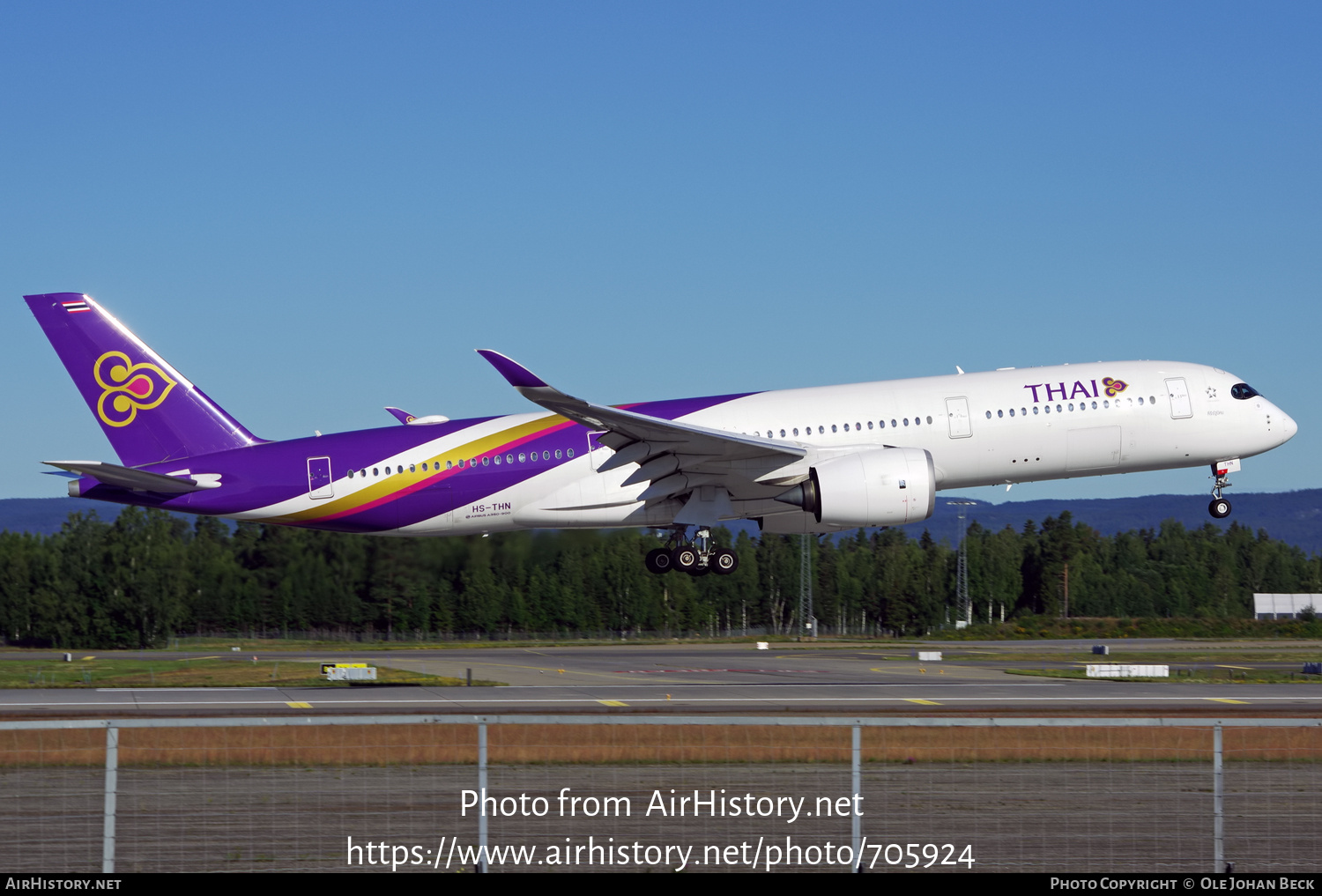 Aircraft Photo of HS-THN | Airbus A350-941 | Thai Airways International | AirHistory.net #705924