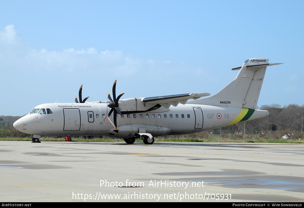 Aircraft Photo of MM62251 | ATR ATR-42-500MP Surveyor | Italy - Guardia di Finanza | AirHistory.net #705931