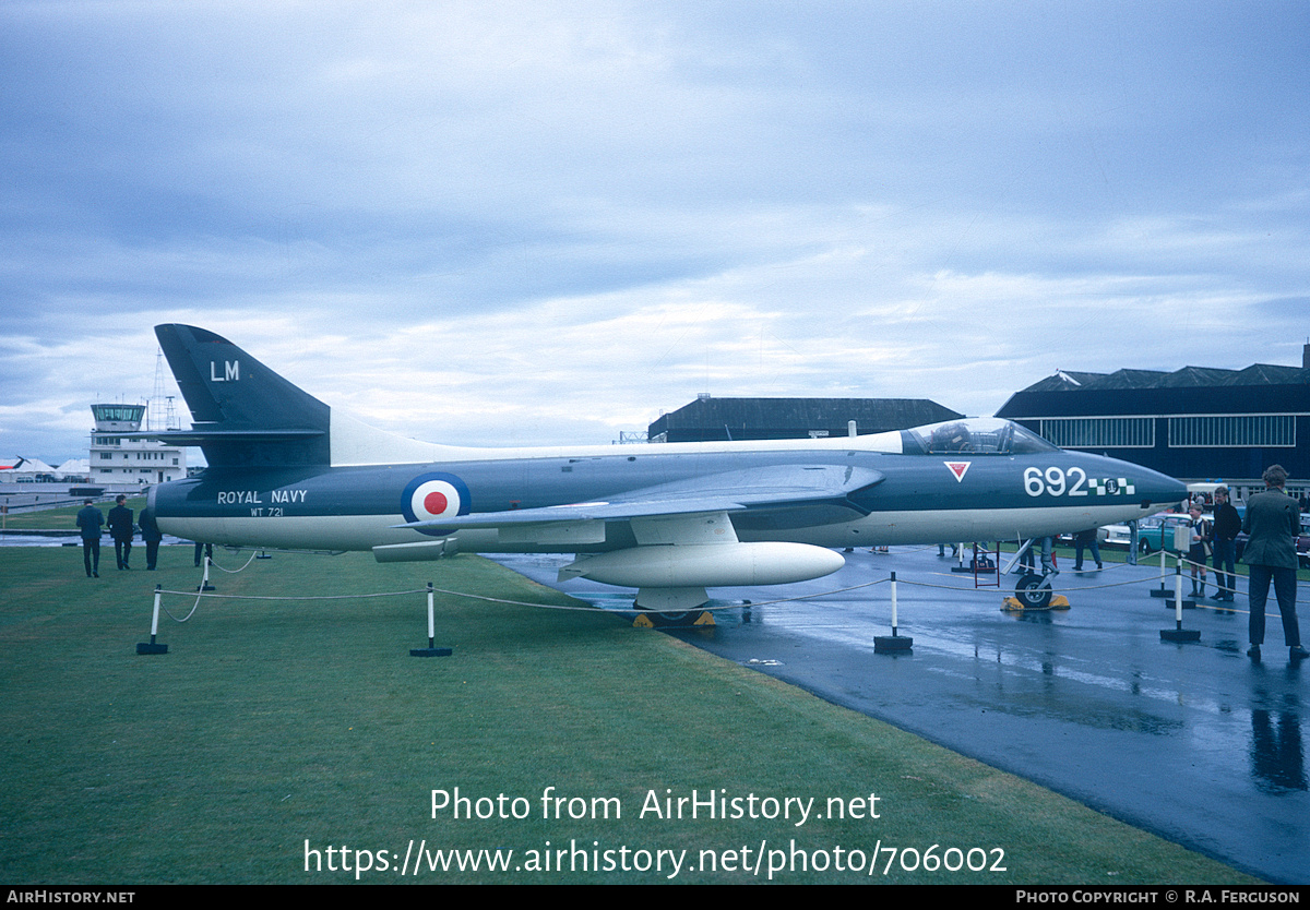 Aircraft Photo of WT721 | Hawker Hunter PR11 | UK - Navy | AirHistory.net #706002