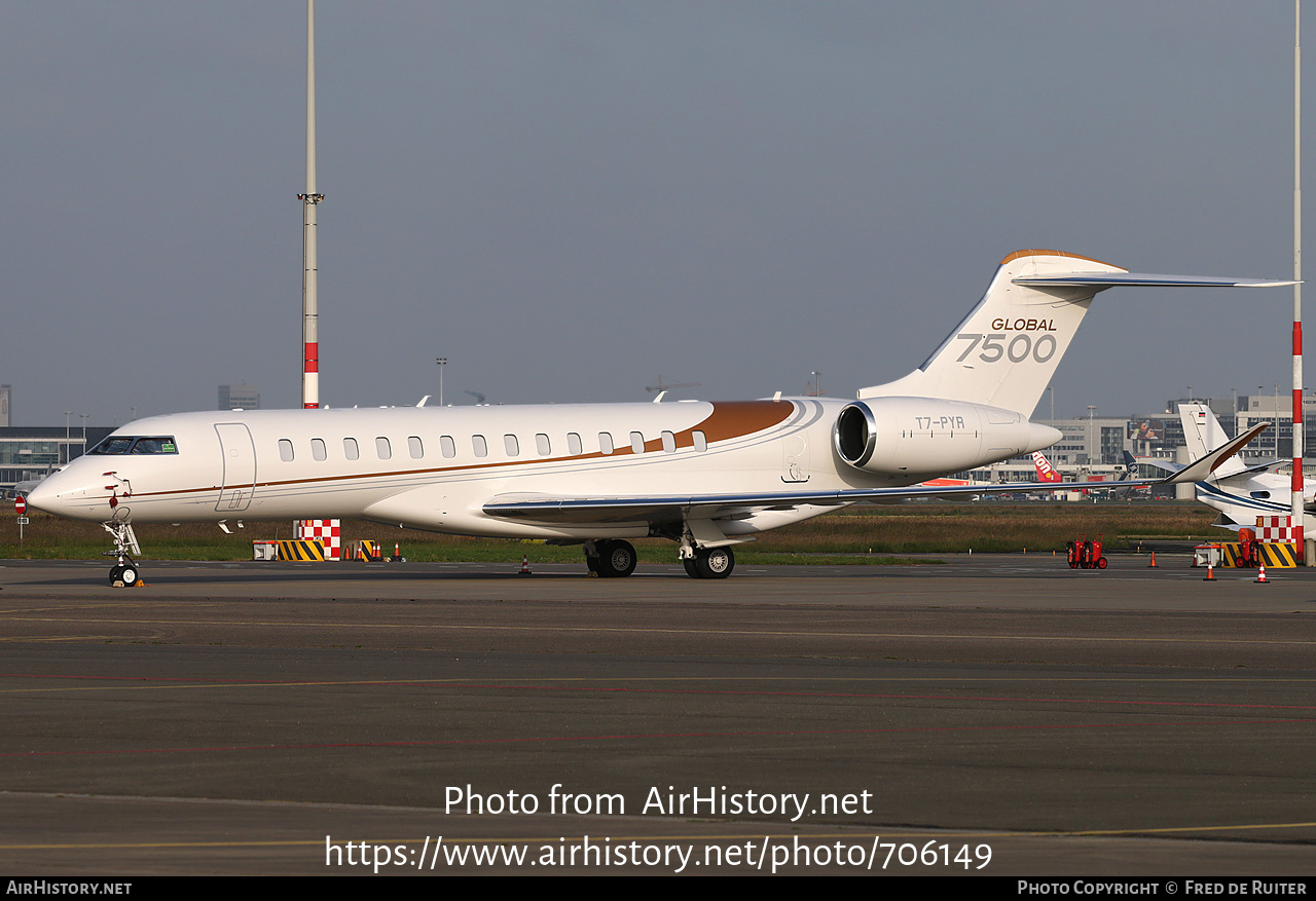 Aircraft Photo of T7-PYR | Bombardier Global 7500 (BD-700-2A12) | AirHistory.net #706149