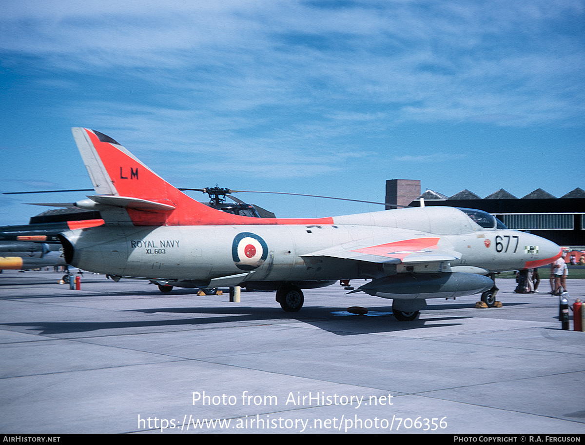 Aircraft Photo of XL603 | Hawker Hunter T8 | UK - Navy | AirHistory.net #706356