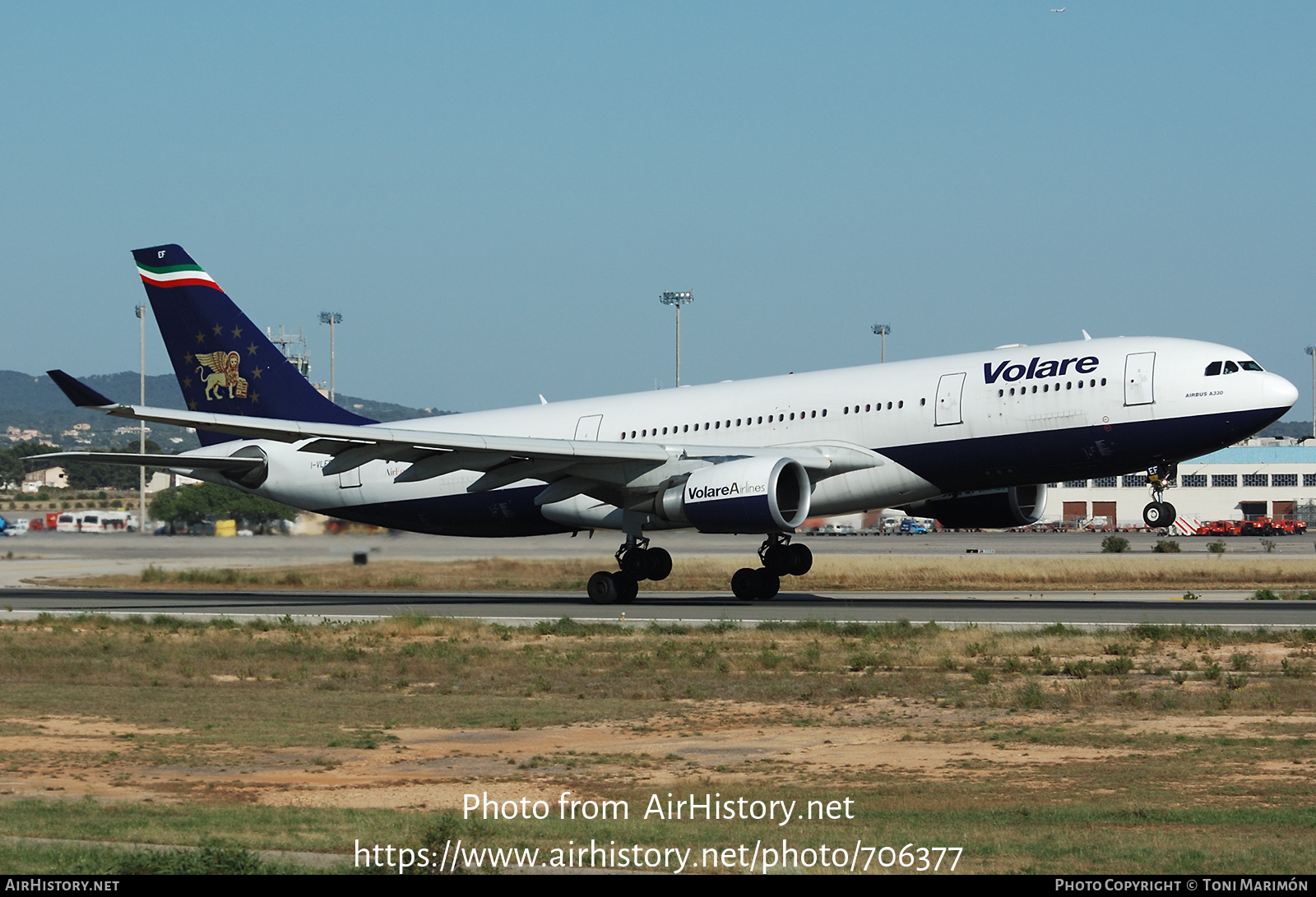 Aircraft Photo of I-VLEF | Airbus A330-202 | Volare Airlines | AirHistory.net #706377