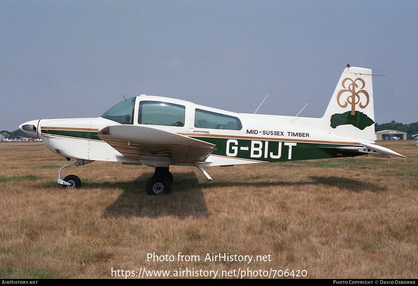 Aircraft Photo of G-BIJT | Gulfstream American AA-5A Cheetah | Mid Sussex Timber Company | AirHistory.net #706420