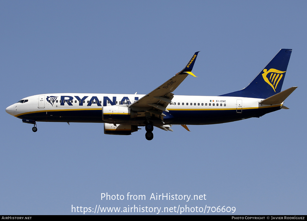 Aircraft Photo of EI-ENC | Boeing 737-8AS | Ryanair | AirHistory.net #706609