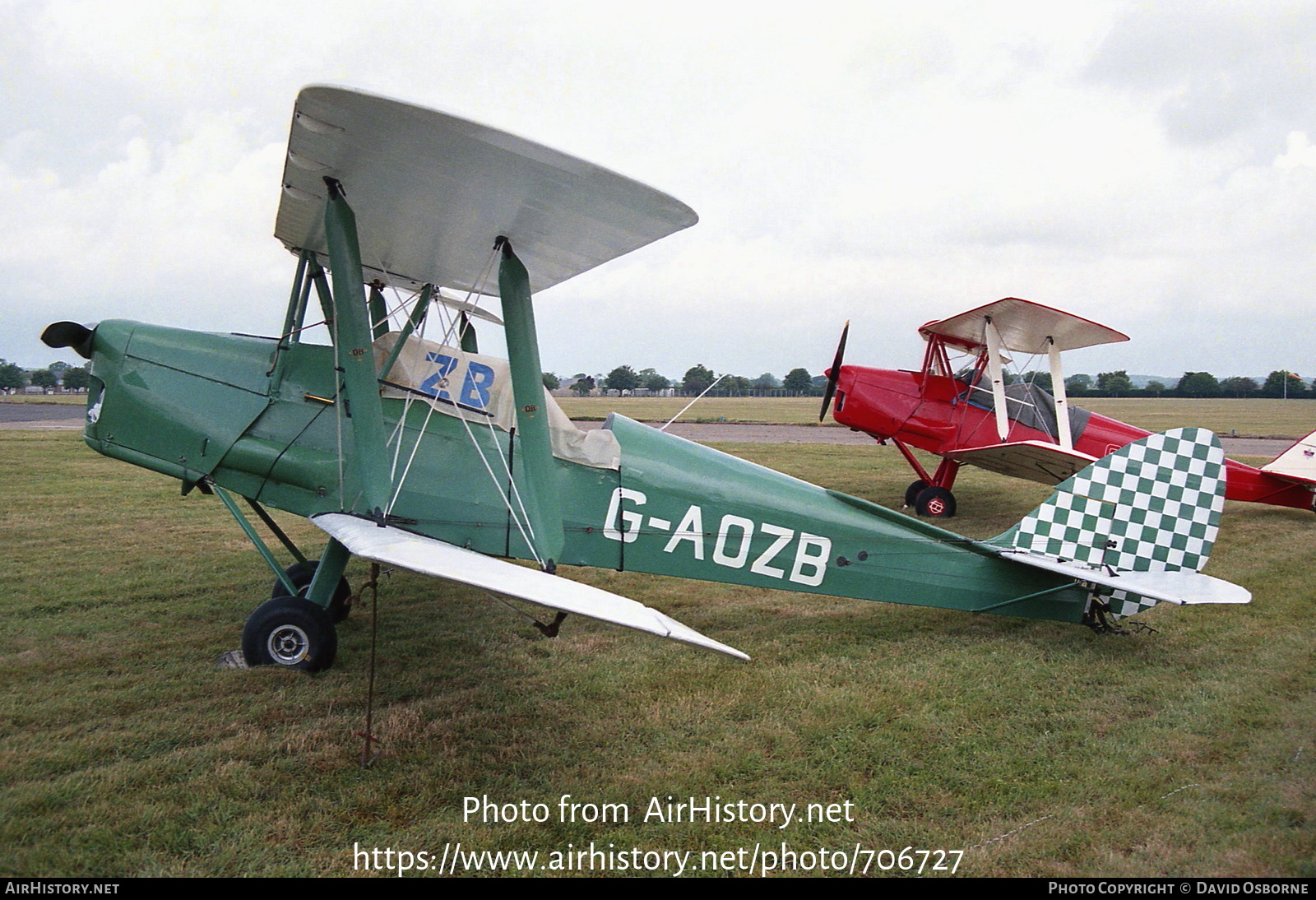 Aircraft Photo of G-AOZB | De Havilland D.H. 82A Tiger Moth II | AirHistory.net #706727