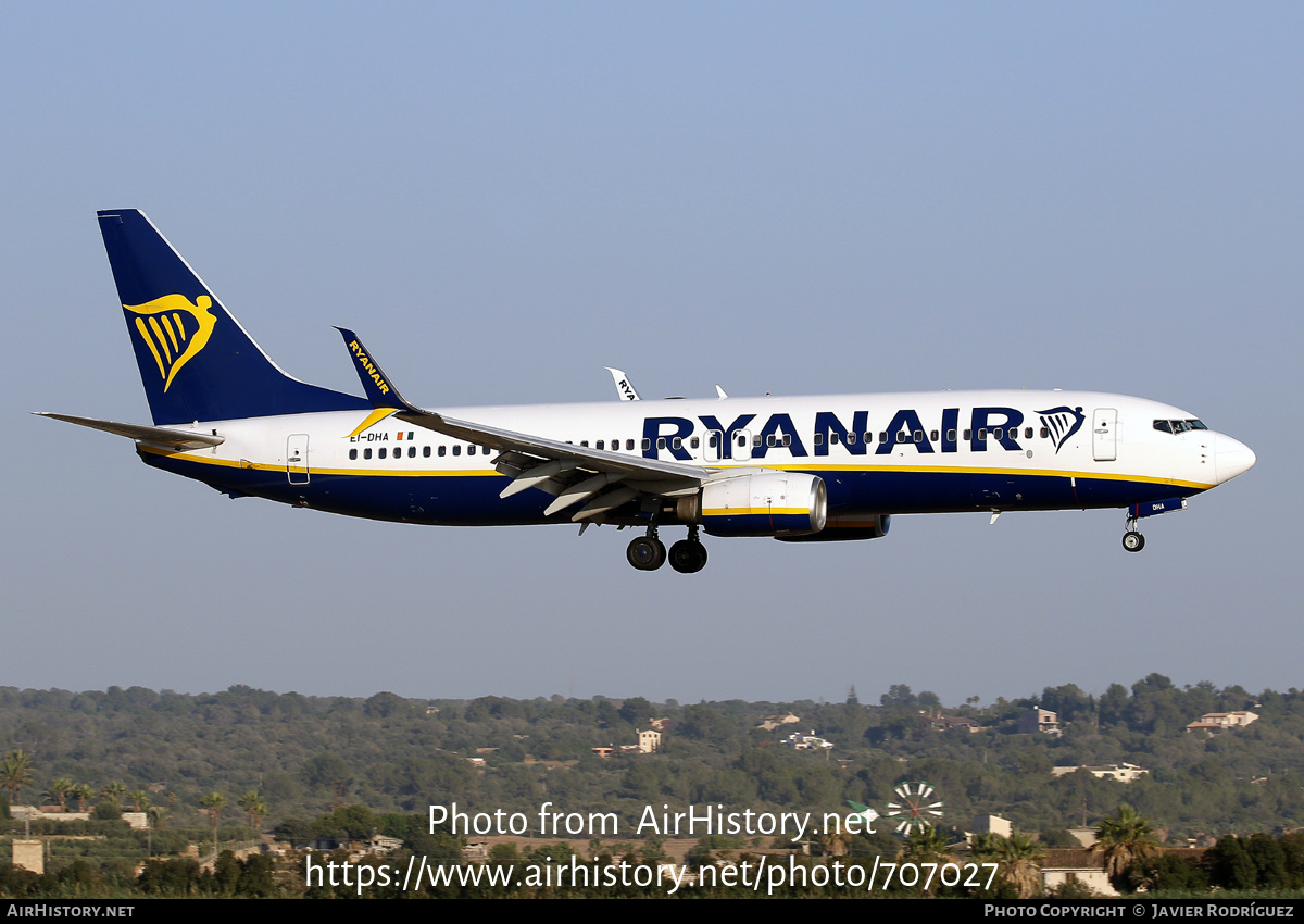 Aircraft Photo of EI-DHA | Boeing 737-8AS | Ryanair | AirHistory.net #707027