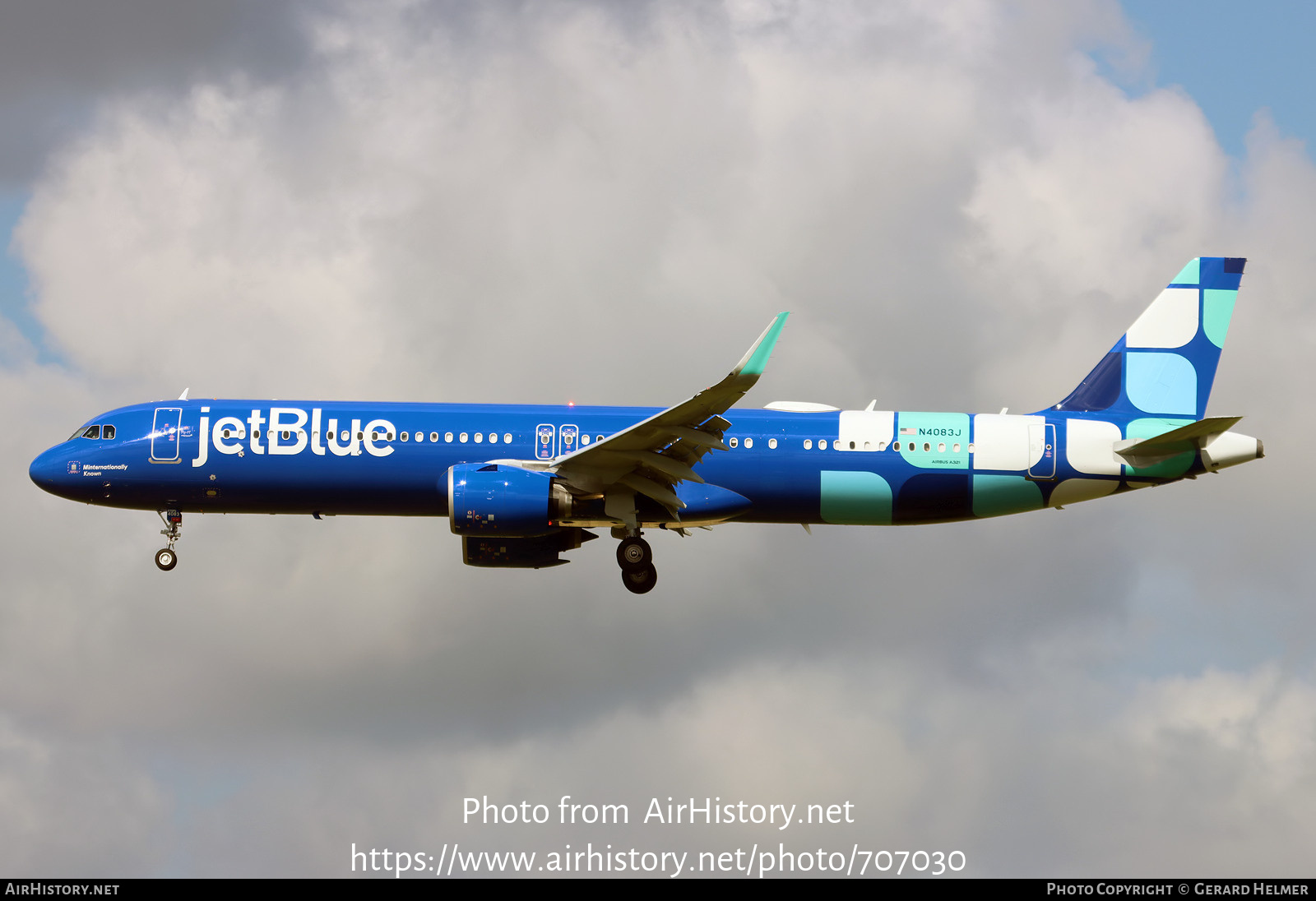 Aircraft Photo of N4083J | Airbus A321-271NX | JetBlue Airways | AirHistory.net #707030