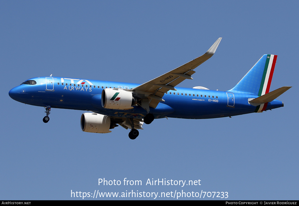 Aircraft Photo of EI-HOD | Airbus A320-272N | ITA Airways | AirHistory.net #707233