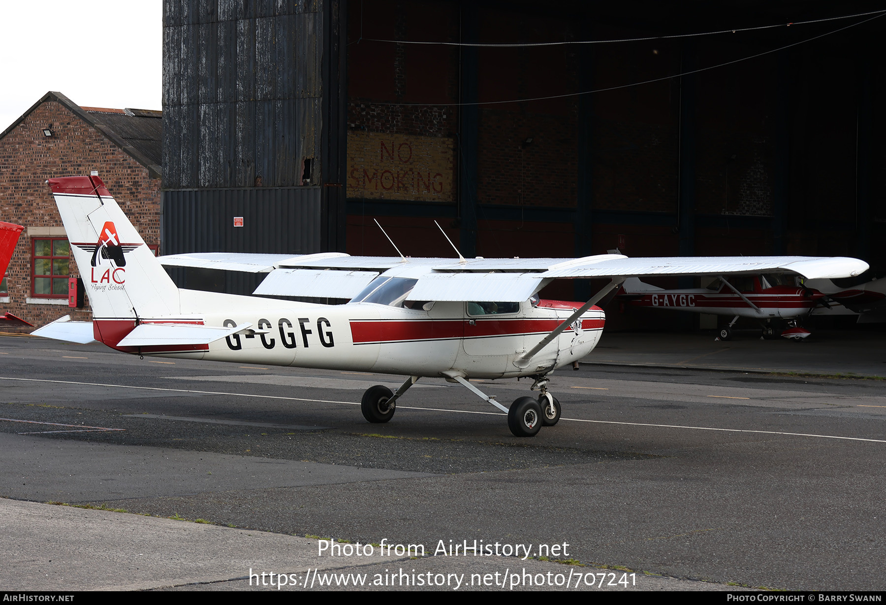 Aircraft Photo of G-CGFG | Cessna 152 | LAC Flying School | AirHistory ...