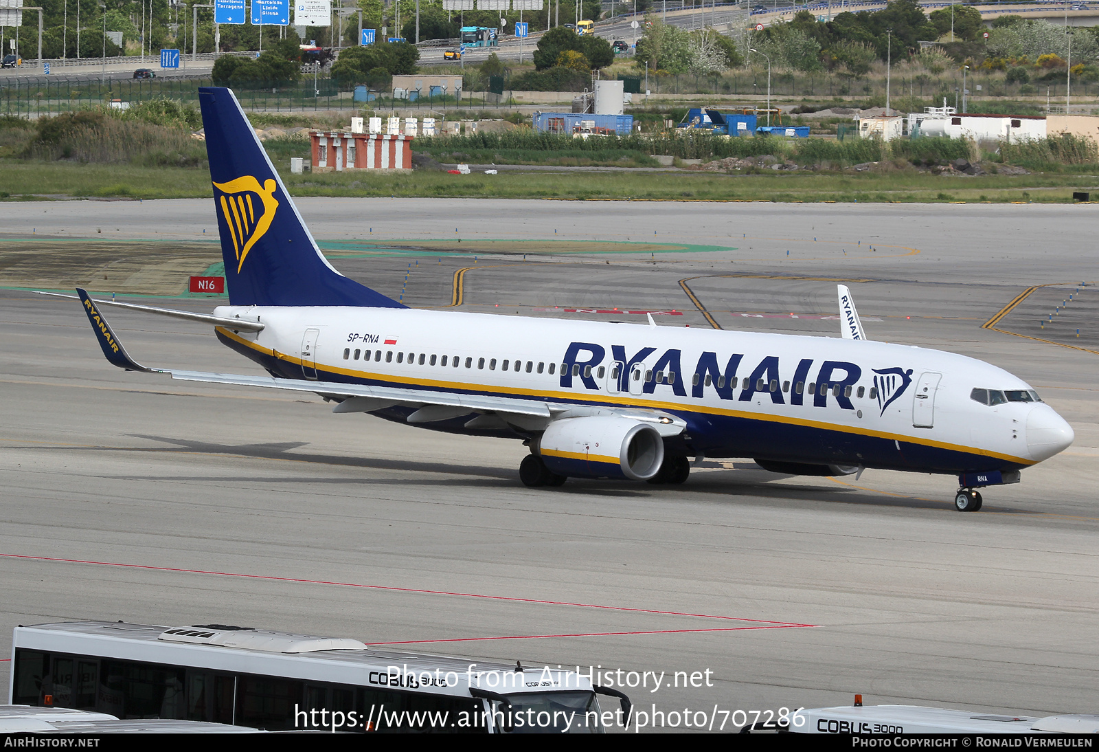 Aircraft Photo of SP-RNA | Boeing 737-8AS | Ryanair | AirHistory.net #707286