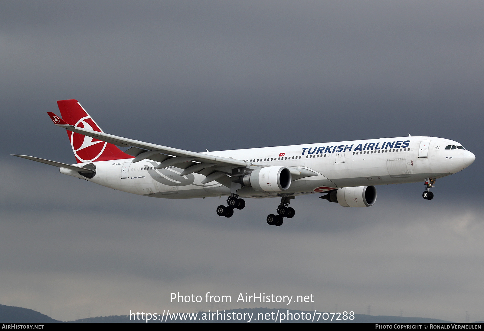 Aircraft Photo of TC-JOL | Airbus A330-303 | Turkish Airlines | AirHistory.net #707288