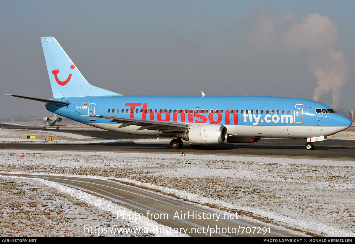 Aircraft Photo of G-THOF | Boeing 737-3Q8 | Thomsonfly | AirHistory.net #707291