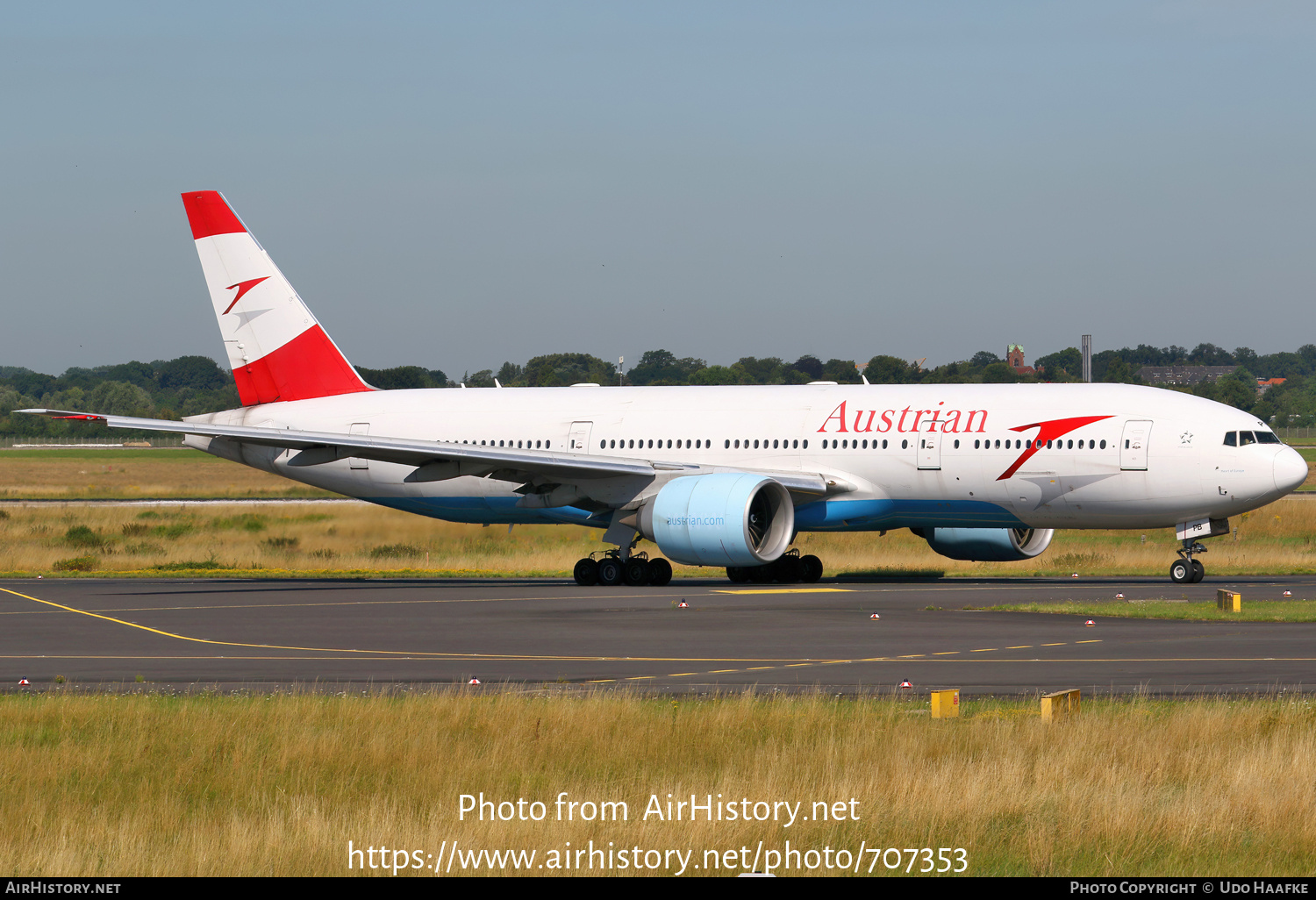 Aircraft Photo of OE-LPB | Boeing 777-2Z9/ER | Austrian Airlines | AirHistory.net #707353