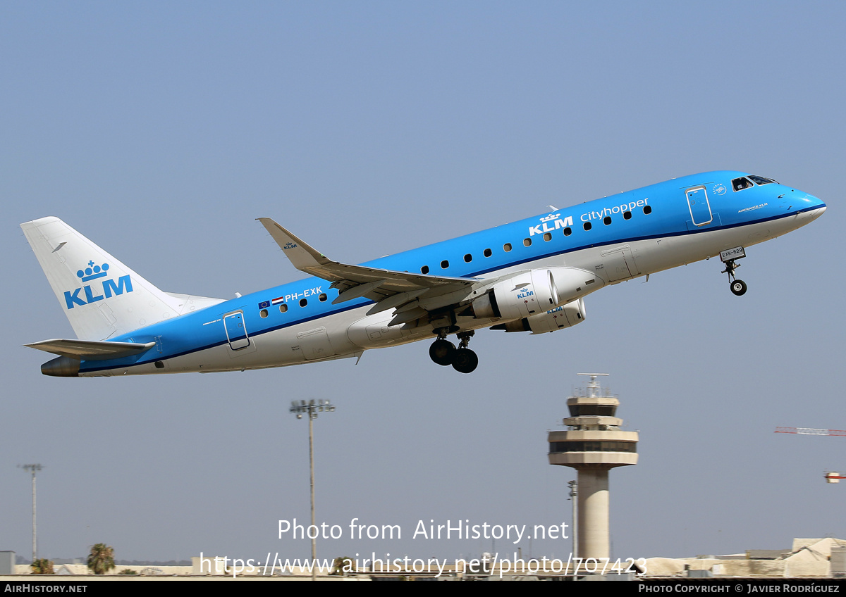 Aircraft Photo of PH-EXK | Embraer 175STD (ERJ-170-200STD) | KLM Cityhopper | AirHistory.net #707423