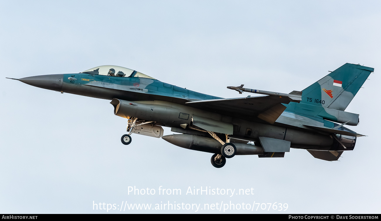 Aircraft Photo of TS-1640 | General Dynamics F-16C Fighting Falcon | Indonesia - Air Force | AirHistory.net #707639