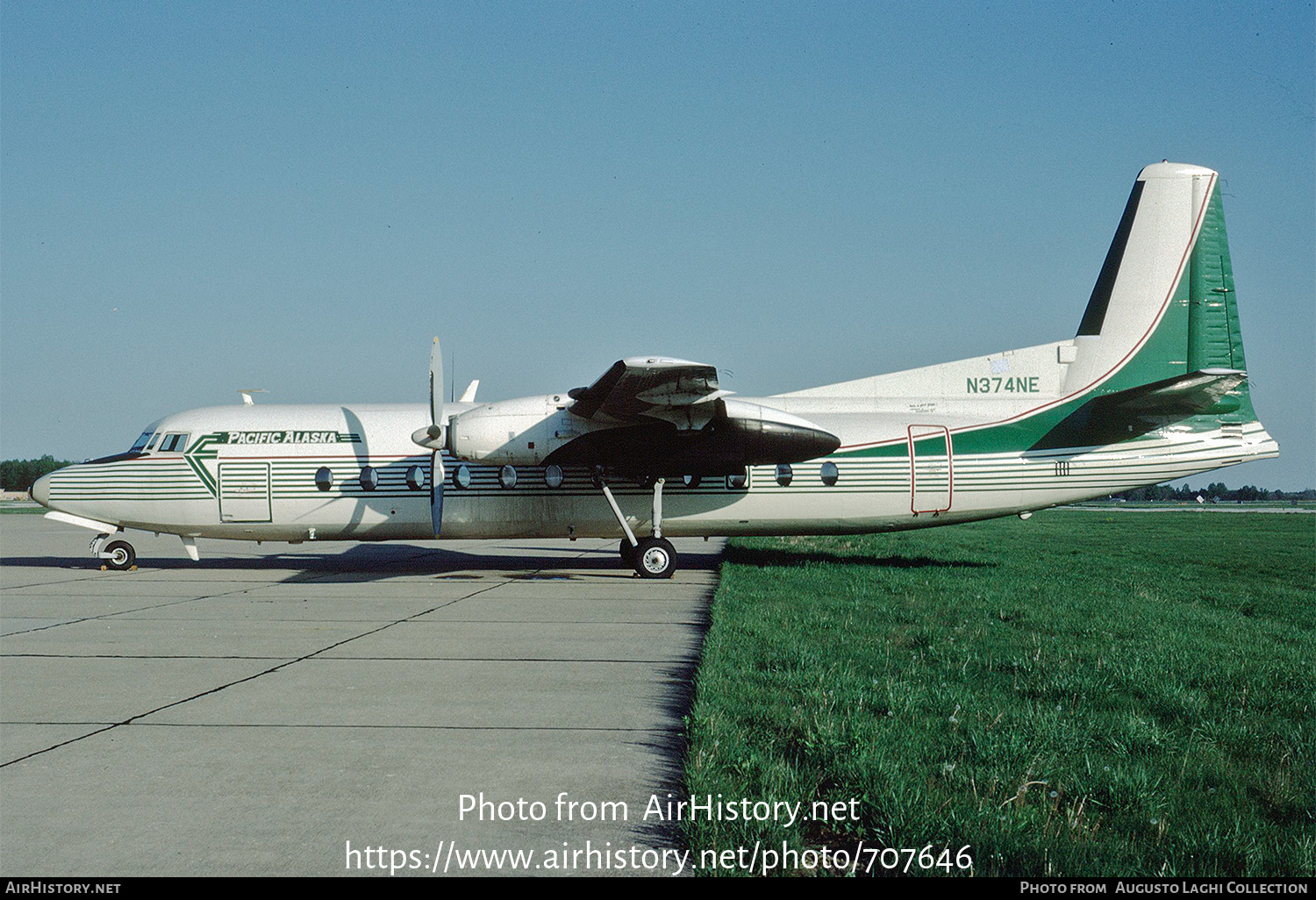 Aircraft Photo of N374NE | Fairchild Hiller FH-227C | Pacific Alaska Airlines | AirHistory.net #707646