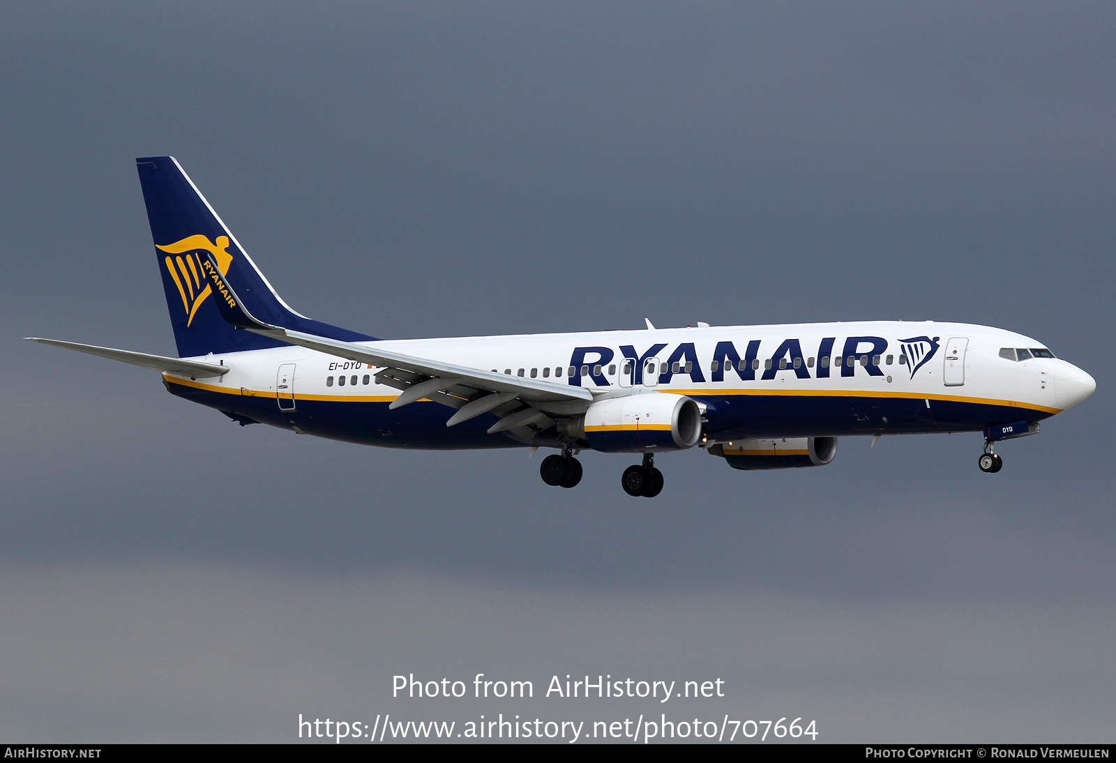 Aircraft Photo of EI-DYD | Boeing 737-8AS | Ryanair | AirHistory.net #707664