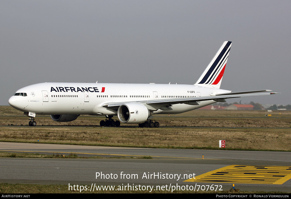 Aircraft Photo of F-GSPX | Boeing 777-228/ER | Air France | AirHistory.net #707672