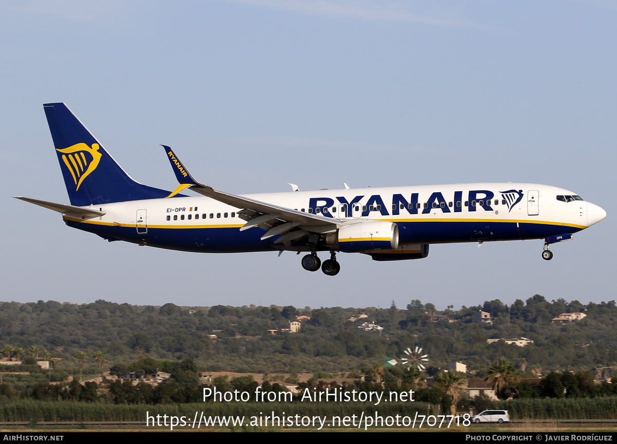 Aircraft Photo of EI-DPR | Boeing 737-8AS | Ryanair | AirHistory.net #707718