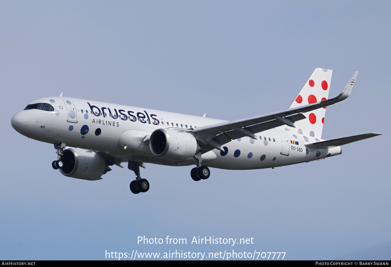 Aircraft Photo of OO-SBD | Airbus A320-251N | Brussels Airlines | AirHistory.net #707777