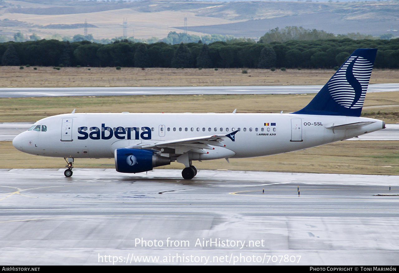 Aircraft Photo of OO-SSL | Airbus A319-112 | Sabena | AirHistory.net #707807