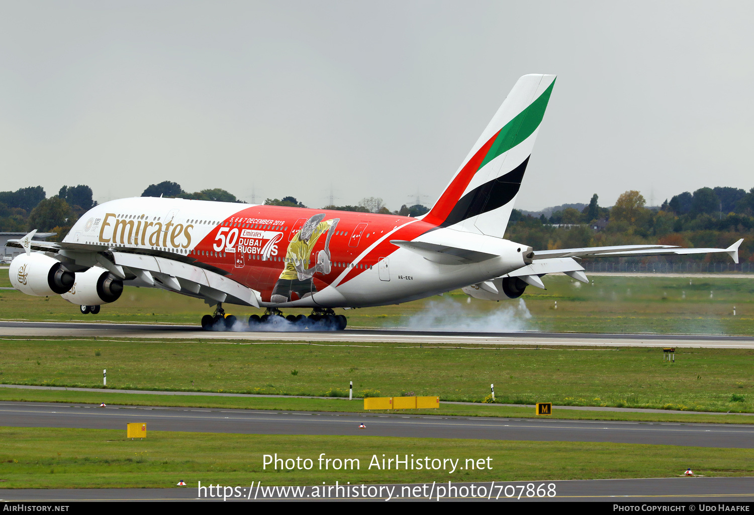 Aircraft Photo of A6-EEV | Airbus A380-861 | Emirates | AirHistory.net #707868