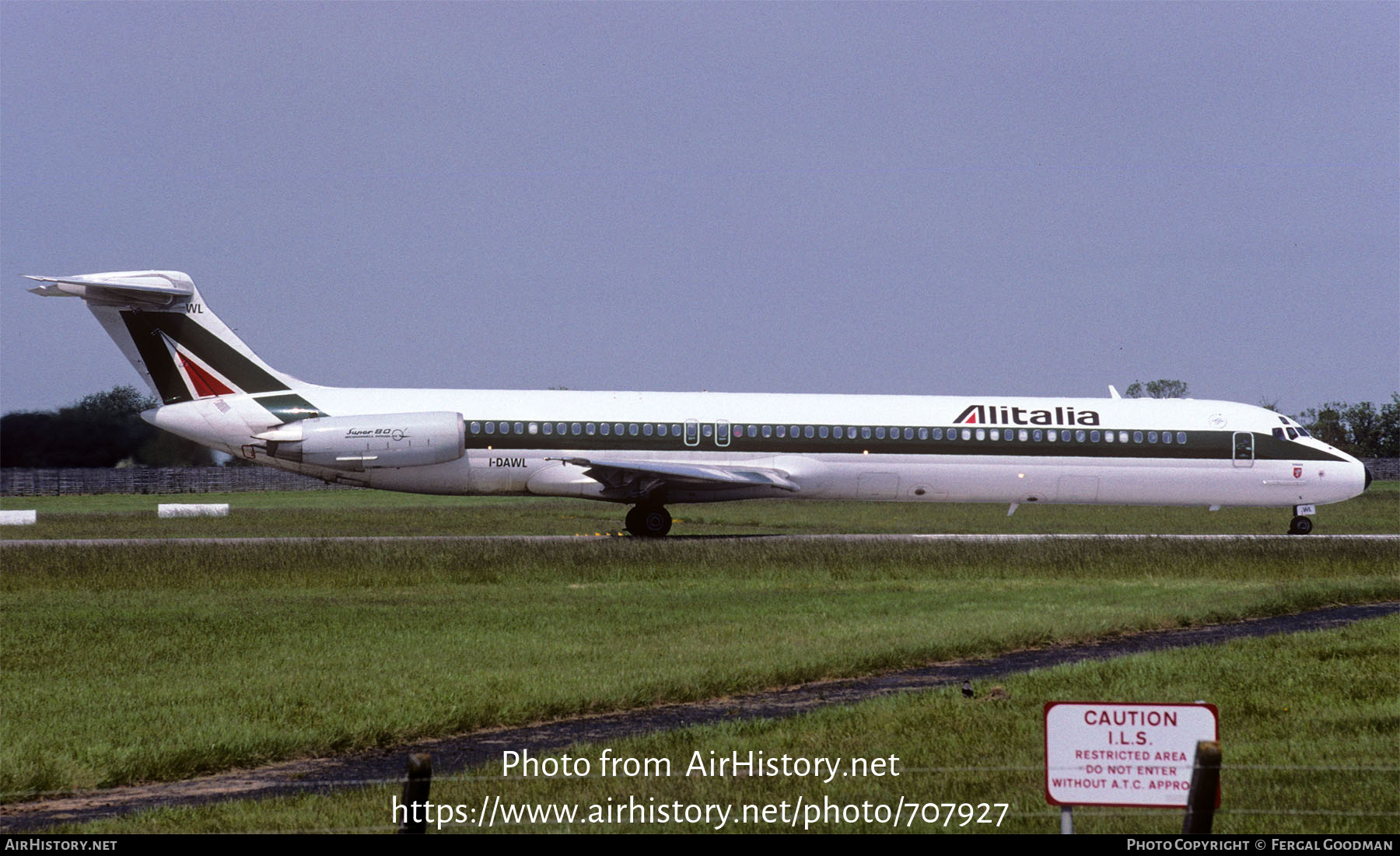 Aircraft Photo of I-DAWL | McDonnell Douglas MD-82 (DC-9-82) | Alitalia | AirHistory.net #707927