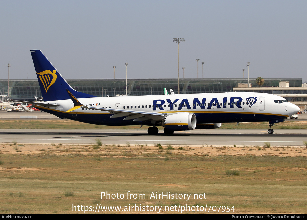 Aircraft Photo of EI-IGM | Boeing 737-8200 Max 200 | Ryanair | AirHistory.net #707954