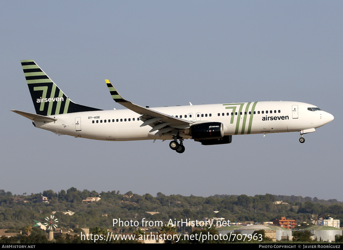 Aircraft Photo of OY-ASE | Boeing 737-8FH | Airseven | AirHistory.net #707963